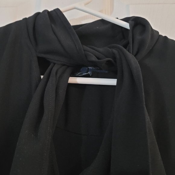 French Connection Little Black Dress with Neck Bow - Picture 5 of 6